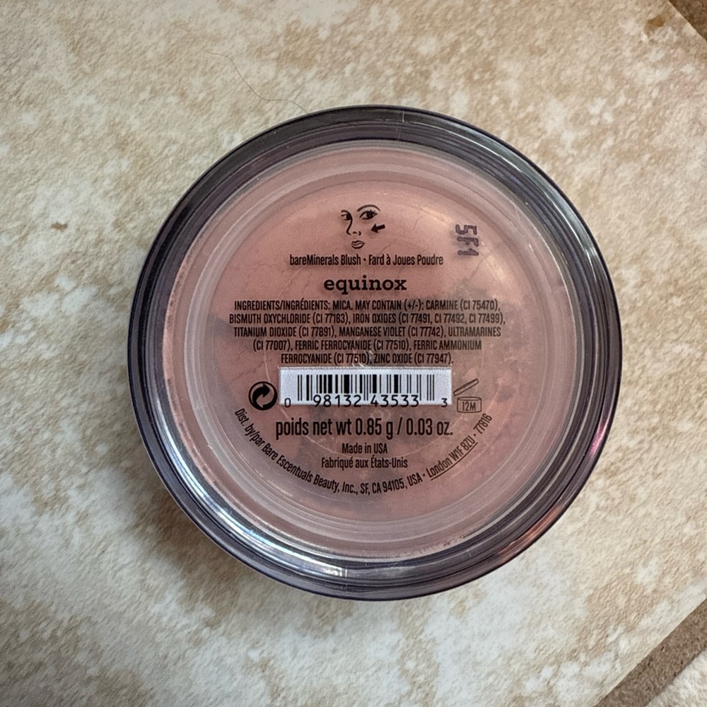 bareMinerals Equinox Blush - Soft Pink, New/Sealed
